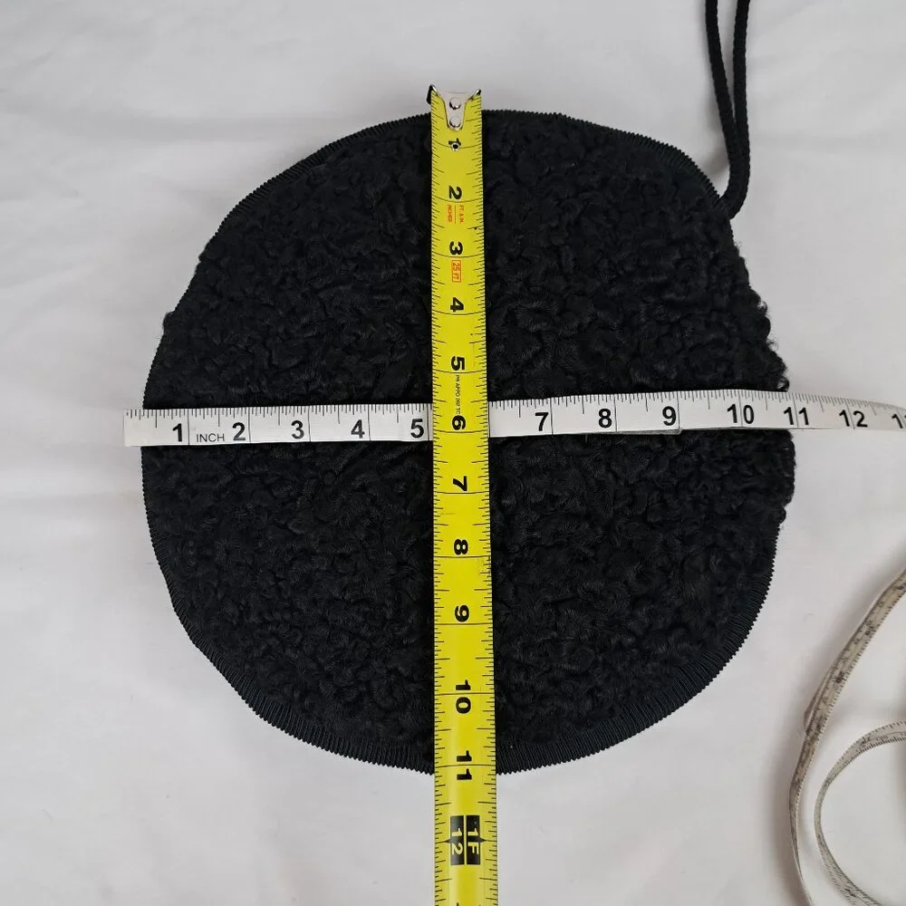 Vintage Persian Curly Lamb Muff w/ Waldes Zipper by Engel-Fetzer Cleveland OH